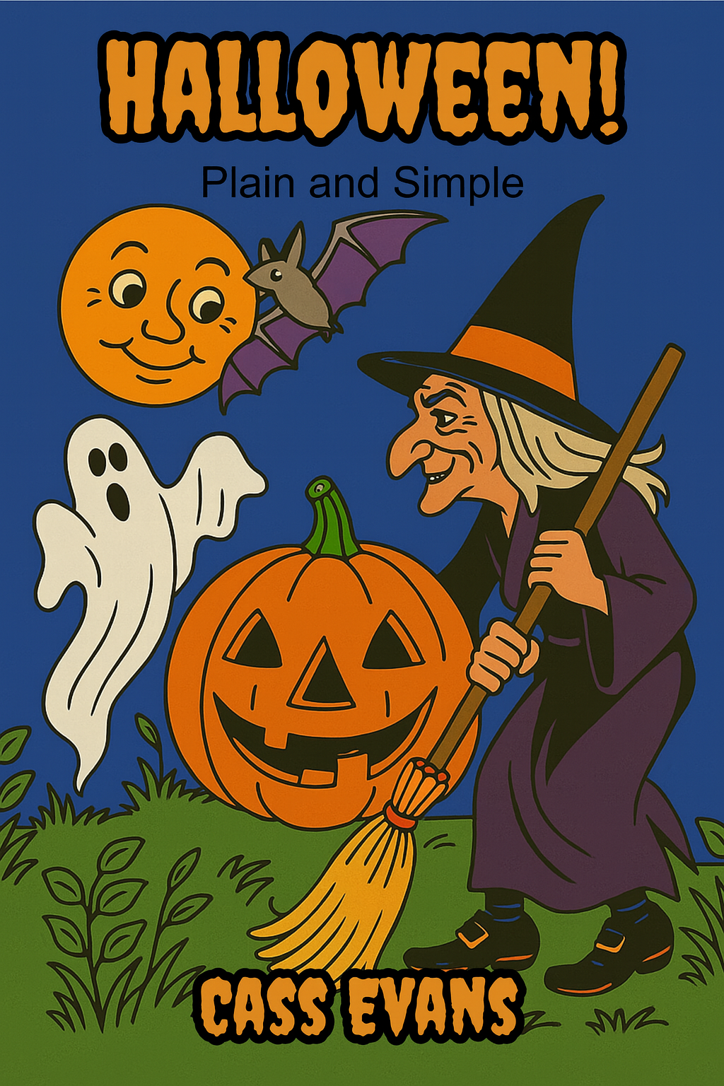 Get ready for a nostalgic Halloween celebration with 30 fun and spooky coloring pages! Halloween, Plain and Simple is filled with vintage Halloween illustrations of pumpkins, witches, haunted houses, black cats, trick-or-treaters, skeletons, scarecrows, and more.